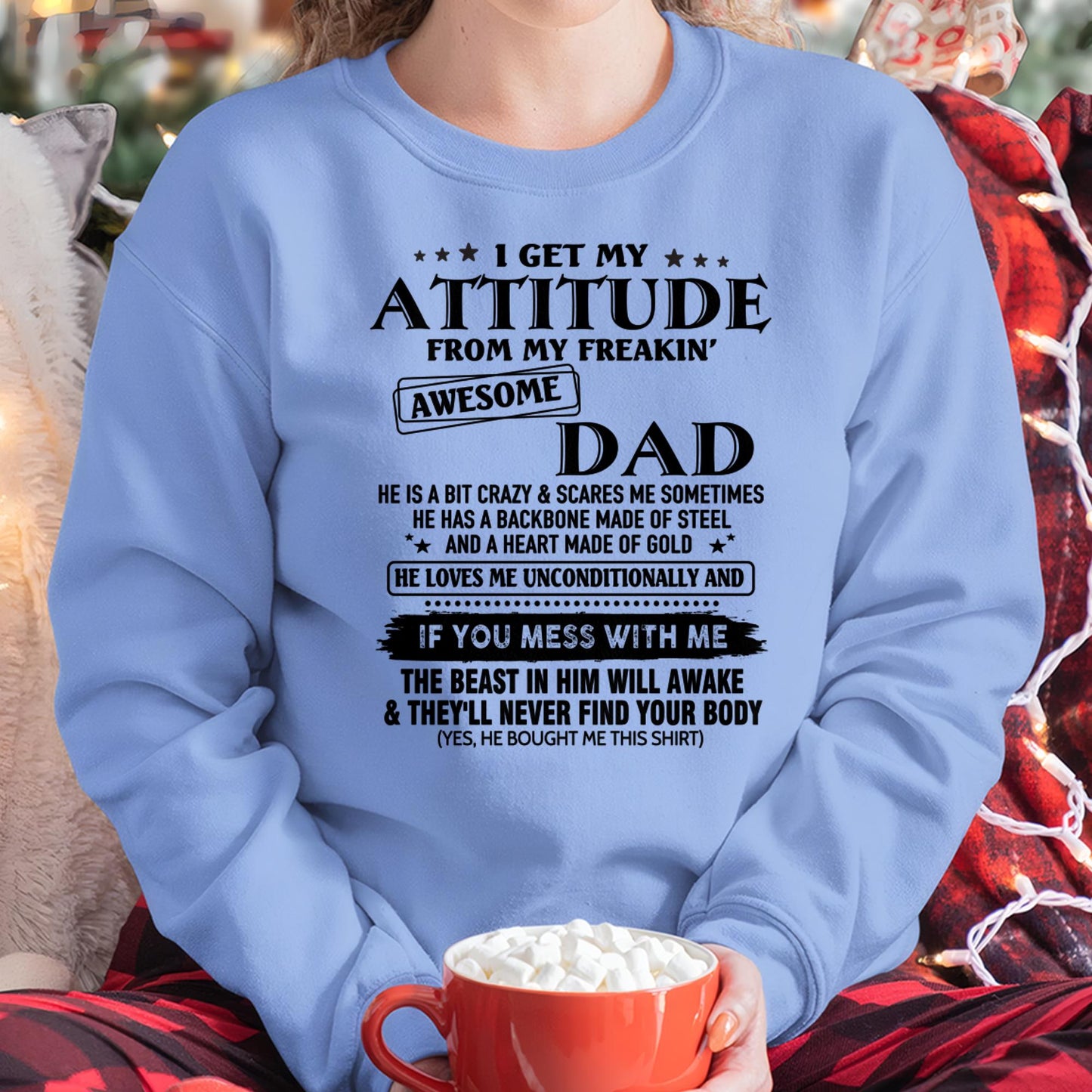 Attitude - Awesome Dad - Perfect gift for your daughter - TOP00 FROM MAN (SKU-TDADC-00)