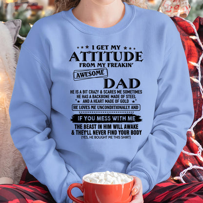 Attitude - Awesome Dad - Perfect gift for your daughter - TOP00 FROM MAN (SKU-TDADC-00)