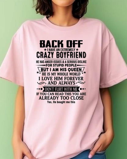 Back Off I Have An Extremely Crazy Boyfriend - - Gift For Wife From Husband - TOP00 (SKUT-BACKOFF-00)