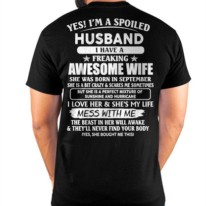 September - Awesome Wife Born In September - Special gift for your Husband - TOP09 (SKUT07-180-09)