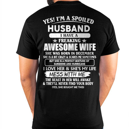 December - Awesome Wife Born In December - Special gift for your Husband - TOP12 (SKUT07-180-12)