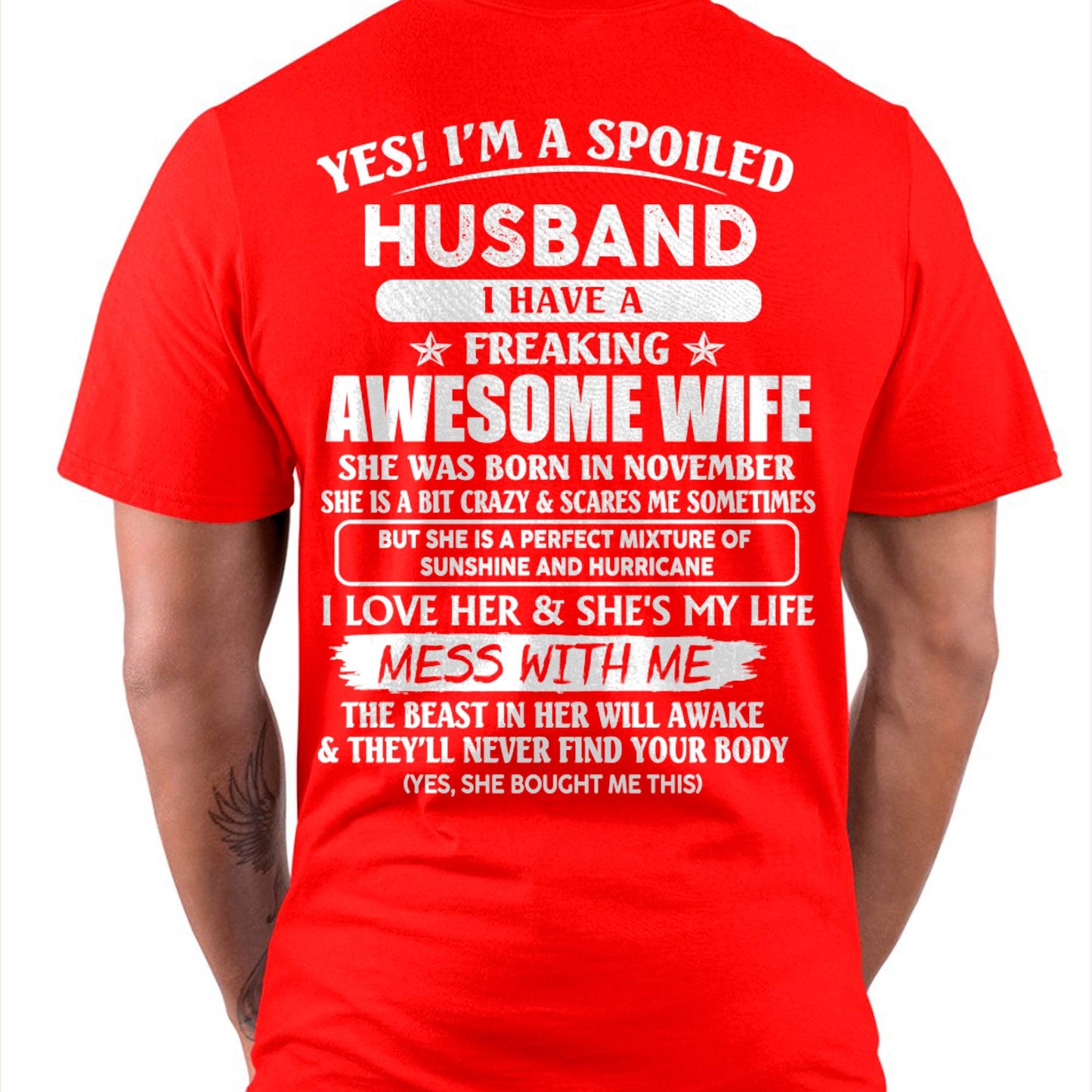 November - Awesome Wife Born In November - Special gift for your Husband - TOP11 (SKUT07-180-11)