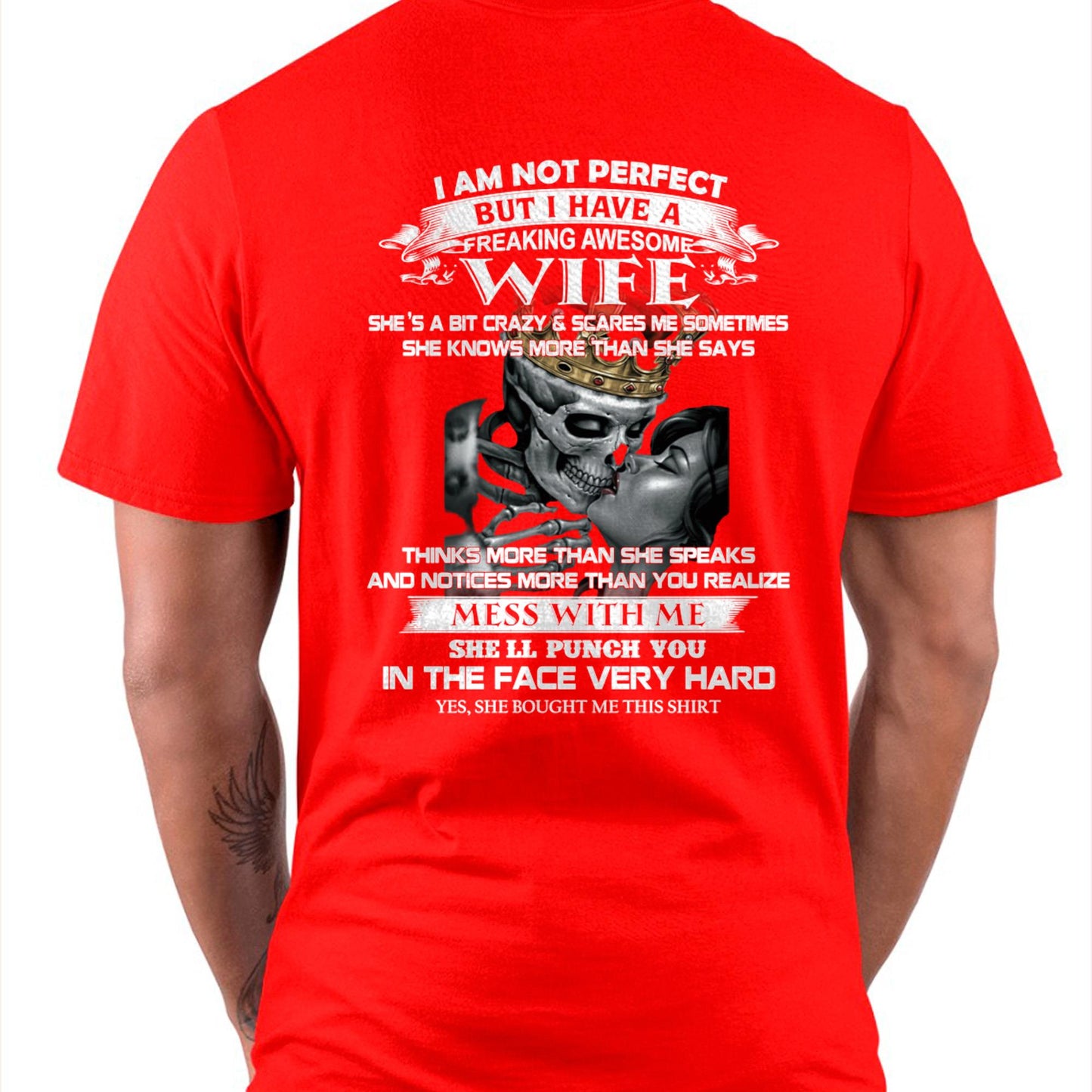 I Am Not Perfect But I Have A Freaking Awesome Wife - Gift For Husband From Wife - TOP00 (SKU06-34-00)