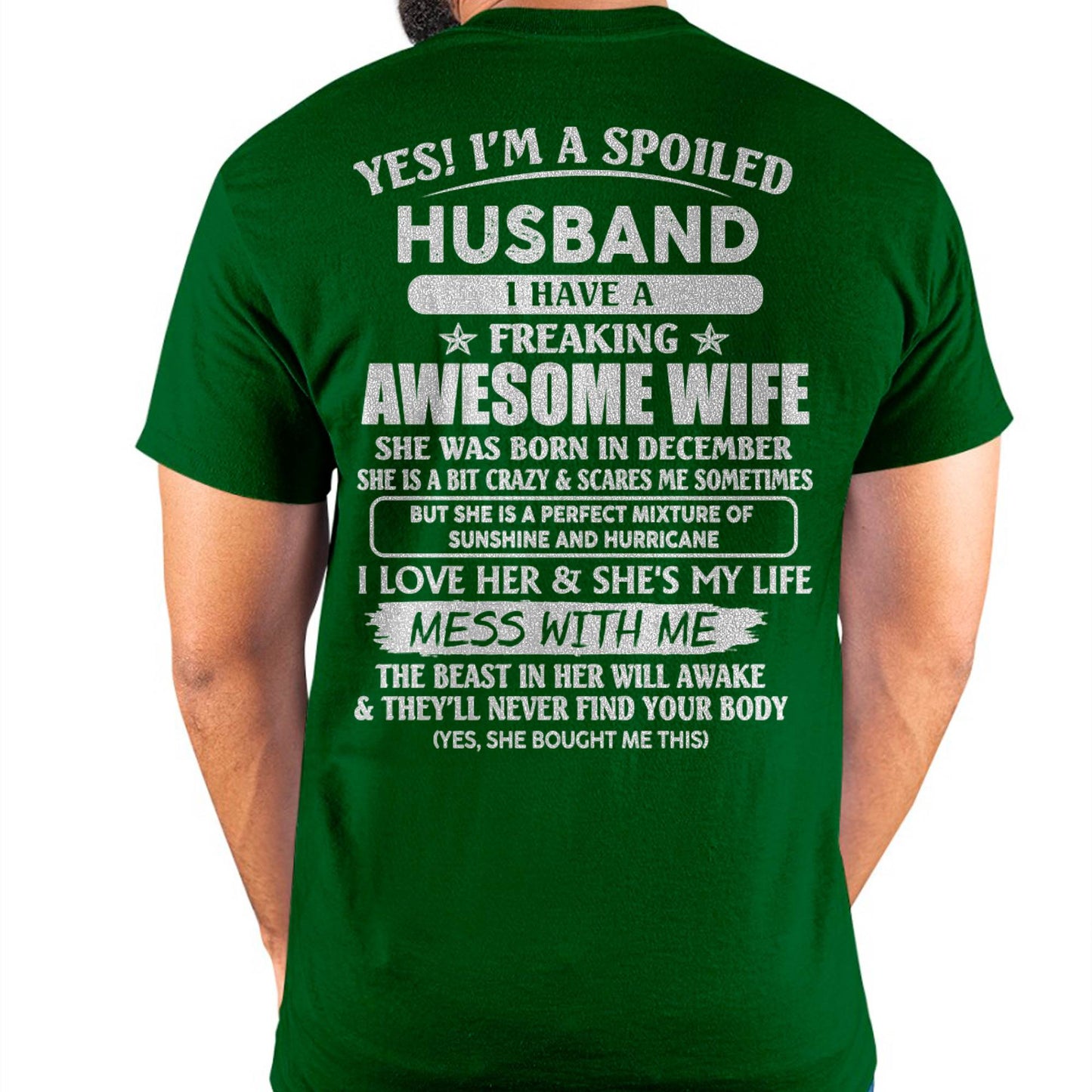 December - Awesome Wife Born In December - Special gift for your Husband - TOP12 (SKUT07-180-12)