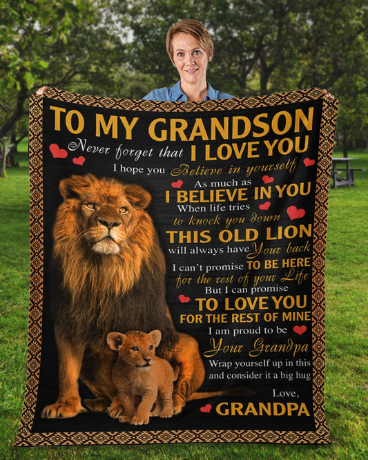 Special Gift For Your Grandson Blanket - From Grandpa