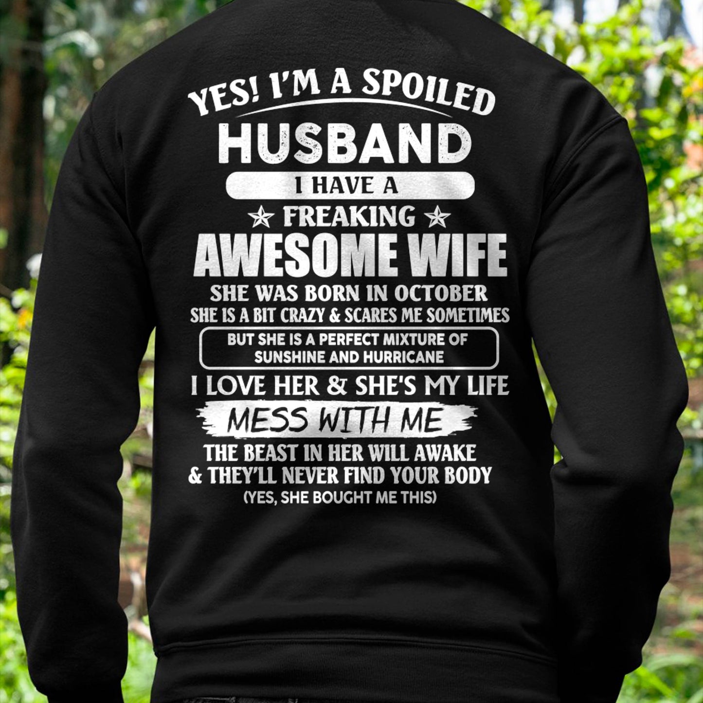 October - Awesome Wife Born In October - Special gift for your Husband - TOP10 (SKUT07-180-10)