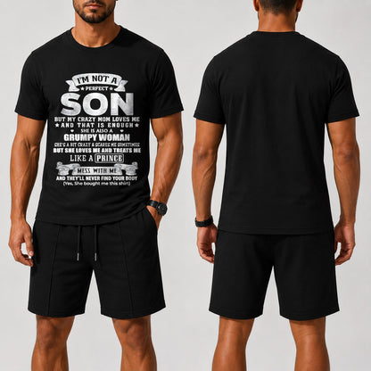 I'm Not A Perfect Son But My Crazy Mom Love Me - Birthday Gift From Mom / Woman - TOP00 A09-739