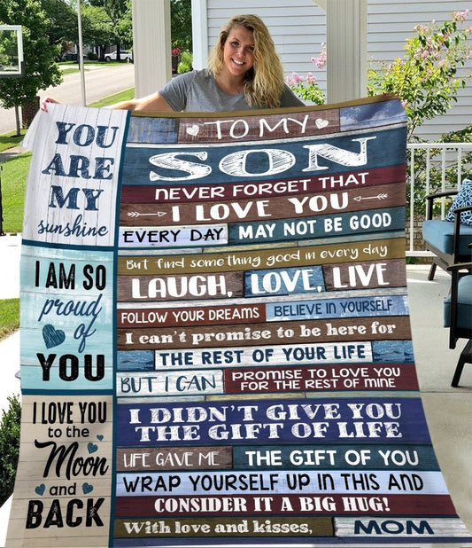 Special Gift For Your Son Blanket - From Mom (SKUB12-75)