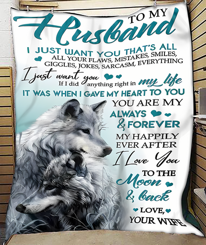 Special Gift For Your Husband Blanket - From Wife (SKUNOEL-107) FULL