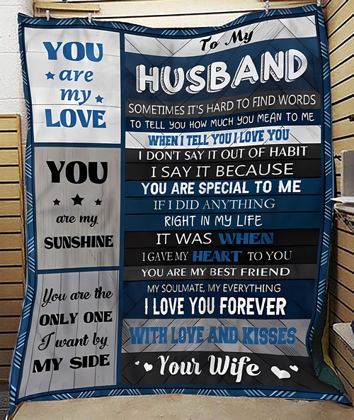 Special Gift For Your Husband Blanket - From Wife (SKUNOEL-112) FULL