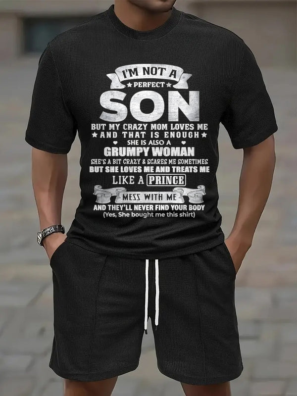 I'm Not A Perfect Son But My Crazy Mom Love Me - Birthday Gift From Mom / Woman - TOP00 A09-739