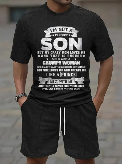 I'm Not A Perfect Son But My Crazy Mom Love Me - Birthday Gift From Mom / Woman - TOP00 A09-739