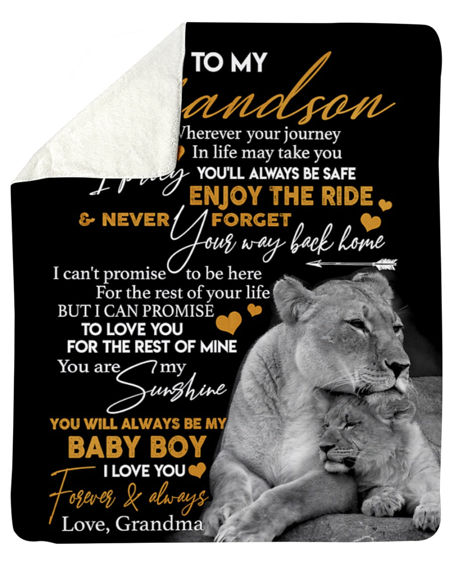 Special Gift For Your Grandson Blanket - From Grandma