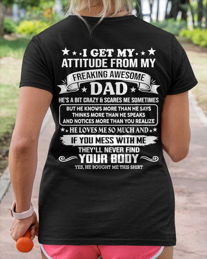 TOP00 - Freaking Awesome Dad - Birthday Gift From Dad / Man - (SKU2604-181-00)