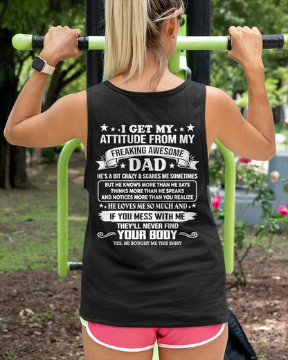 TOP00 - Freaking Awesome Dad - Birthday Gift From Dad / Man - (SKU2604-181-00)