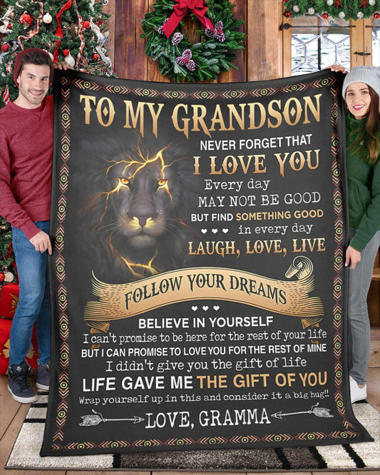 Special Gift For Your Grandson Blanket - From Grandma (SKUB09-43)