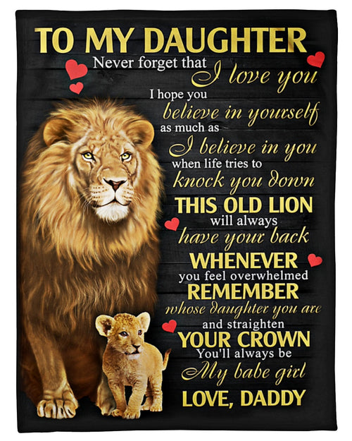 Gift For Daughter From Dad - Lion Blanket (SKUNOEL-81)