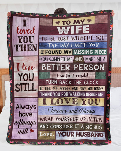 Special Gift For Your Wife Blanket - From Husband FULL (SKUNOEL-102)