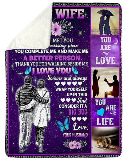 Special Gift For Your Wife Blanket - From Husband (SKUNOEL-105) FULL