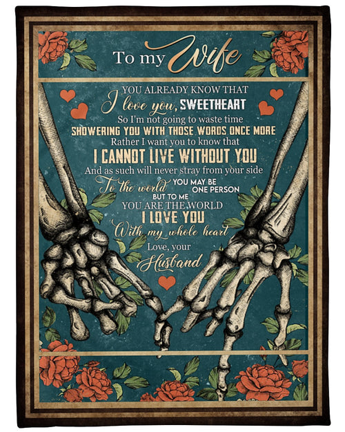 Special blanket for wife - from husband (SKUNOEL-44)