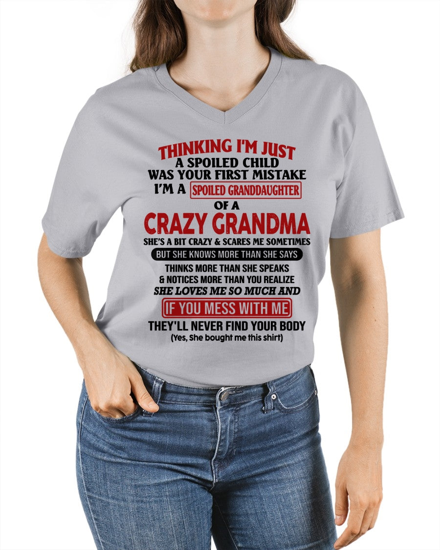 TOP00 - Spoiled Granddaughter Of A Crazy Grandma - Birthday Gift From Grandma (SKU2605-377-00)