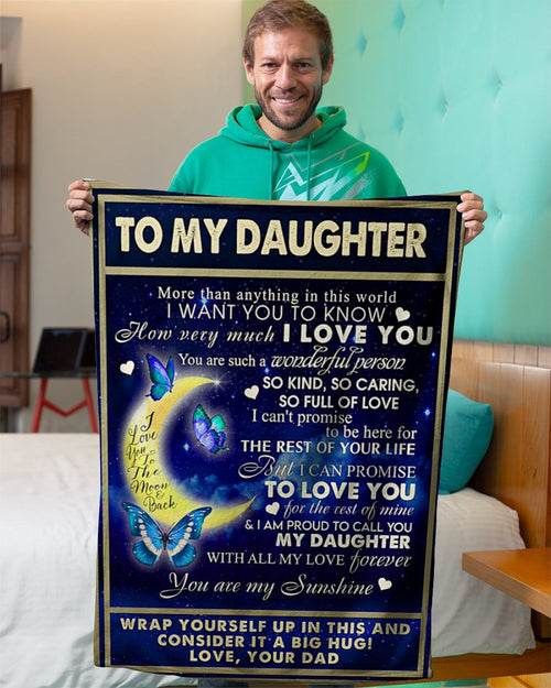 Special gift for your daughter blanket - from Dad (SKUNOEL-71)