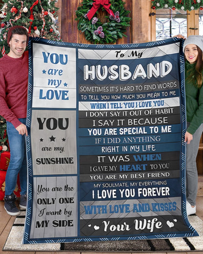 Special Gift For Your Husband Blanket - From Wife (SKUNOEL-112) FULL