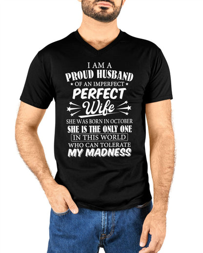 I AM A PROUD MAN OF AN IMPERFECT PERFECT WOMAN - BORN IN OCTOBER - Vivian10 (SKU05-76-10)