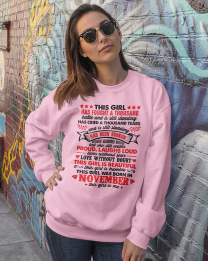 This girl has fought a thousand, she was born November - Vivian11