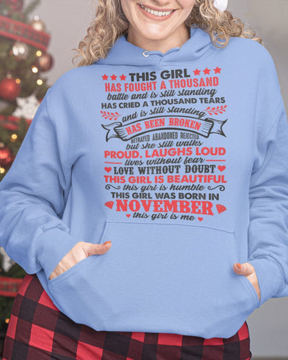 This girl has fought a thousand, she was born November - Vivian11