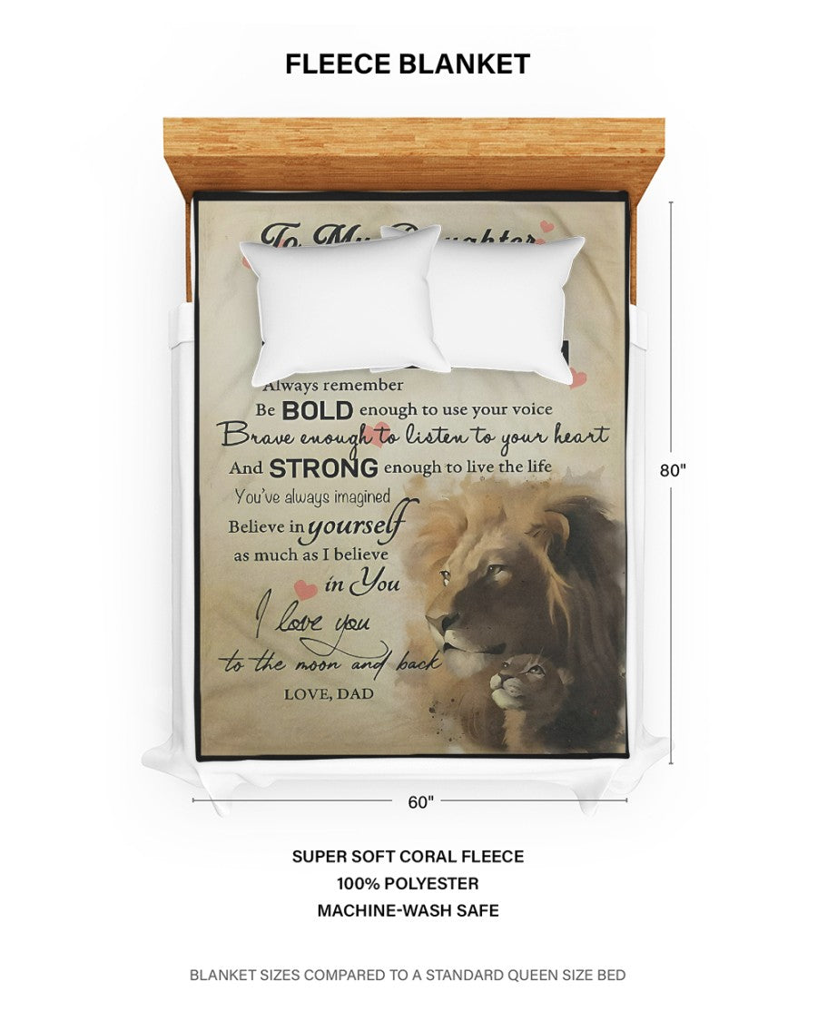 Special Gift For Your Daughter Blanket - From Dad (SKUNOEL-108)