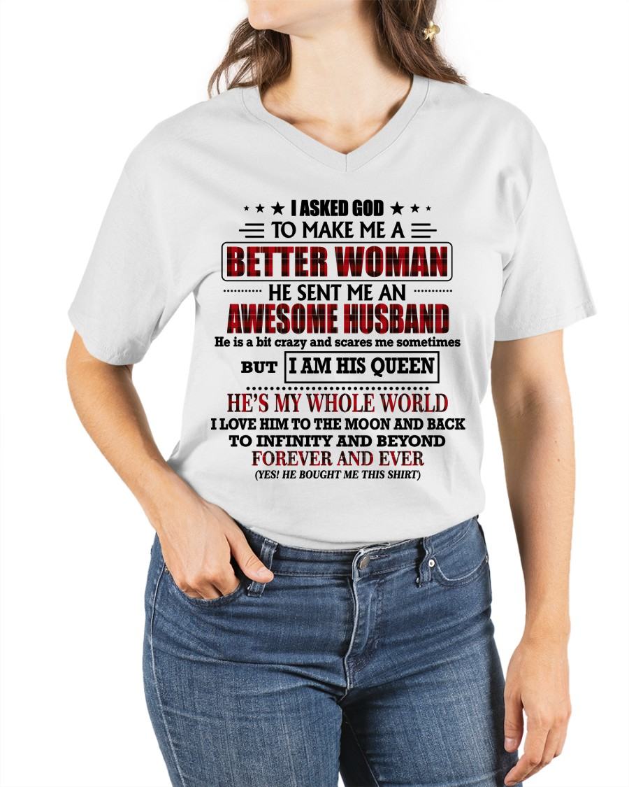 GOD SENT ME AN AWESOME HUSBAND - GIFT FROM HUSBAND - TOP00 (SKU12-321-00)