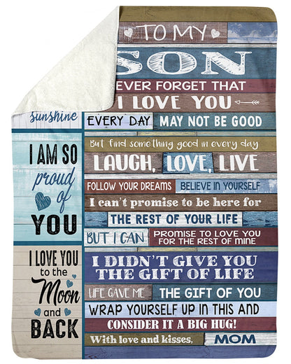 Special Gift For Your Son Blanket - From Mom (SKUB12-75)