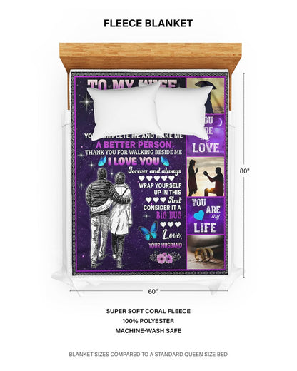 Special Gift For Your Wife Blanket - From Husband (SKUNOEL-105) FULL