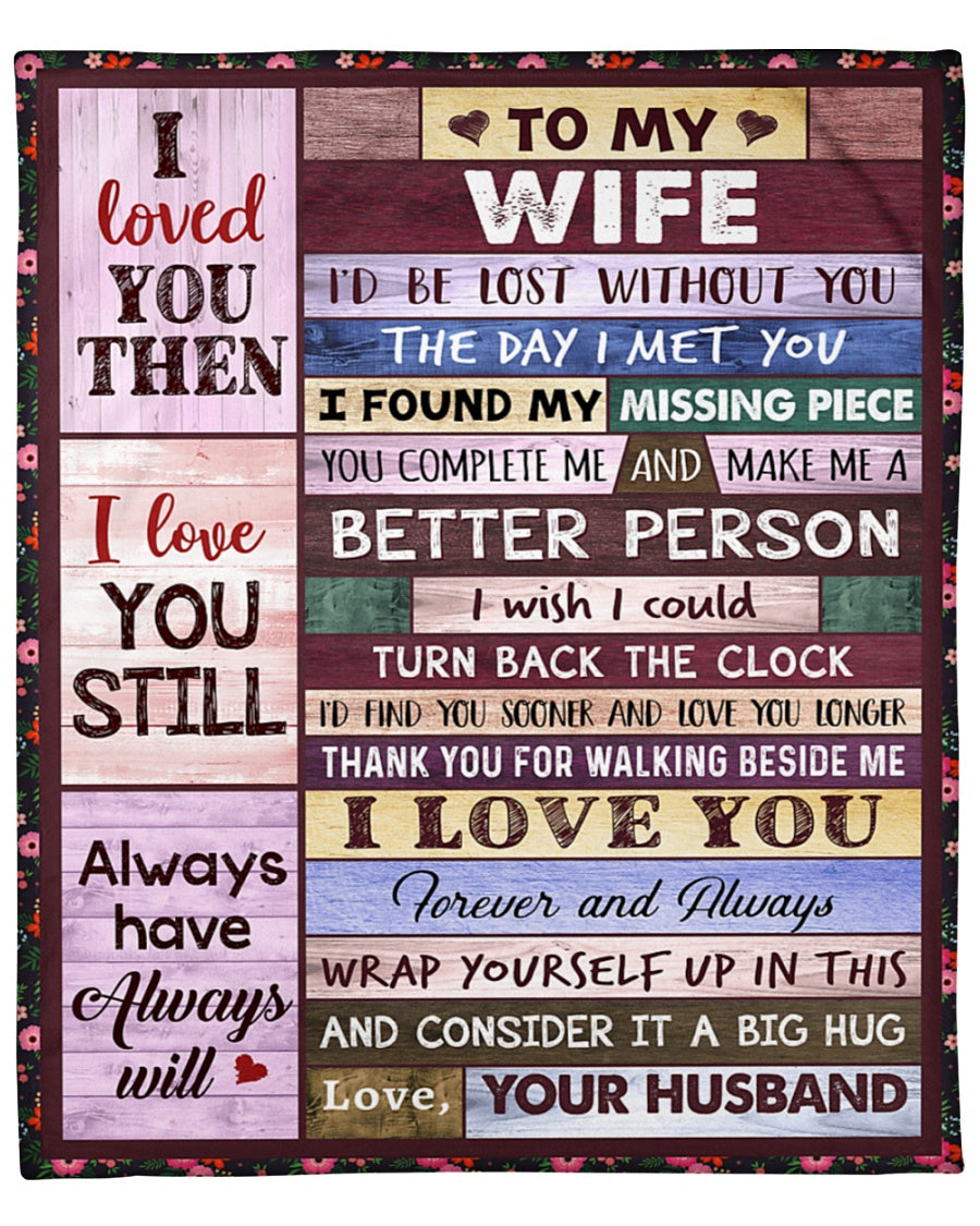 Special Gift For Your Wife Blanket - From Husband FULL (SKUNOEL-102)
