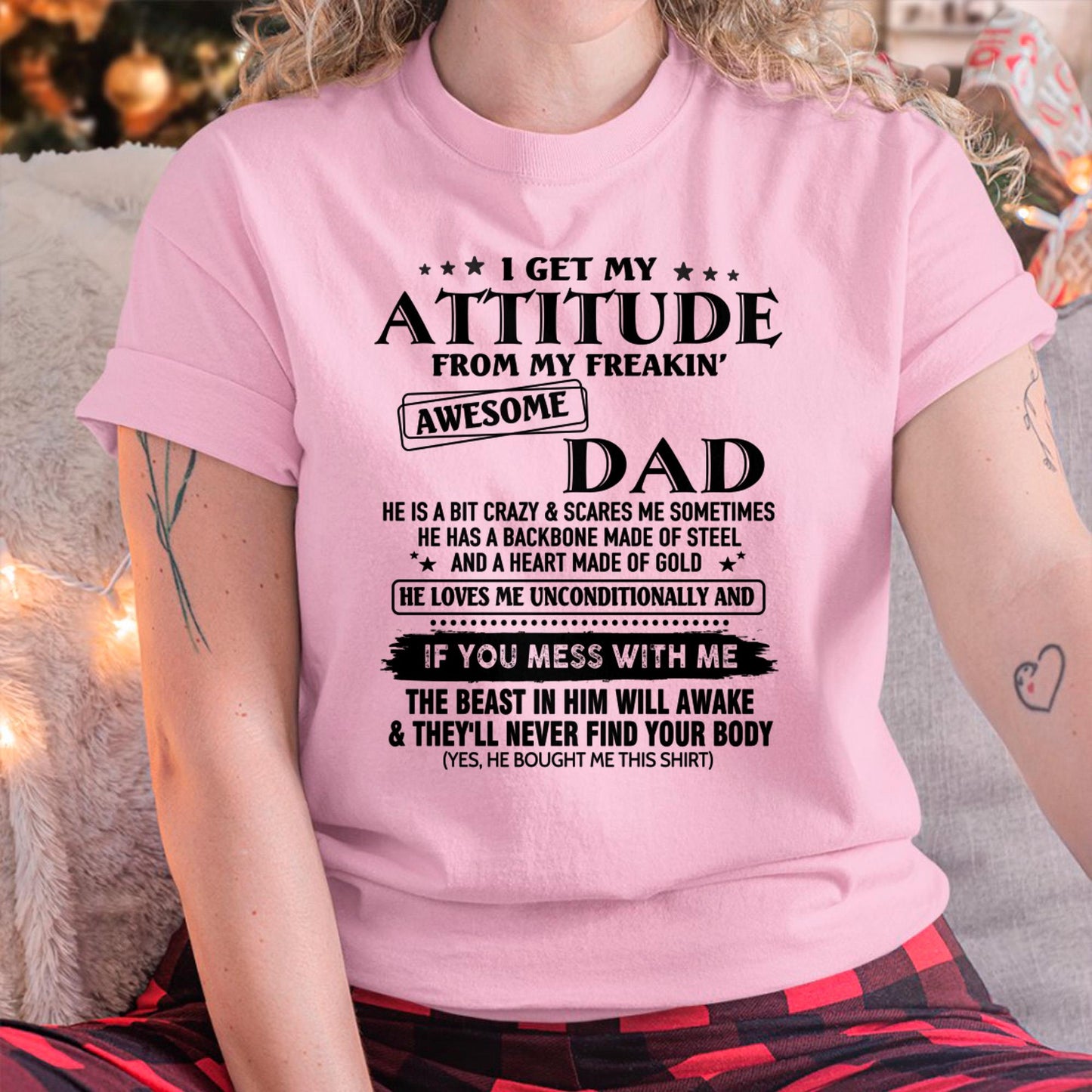 Attitude - Awesome Dad - Perfect gift for your daughter - TOP00 FROM MAN (SKU-TDADC-00)