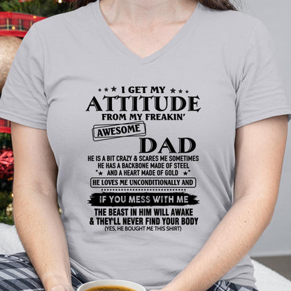 Attitude - Awesome Dad - Perfect gift for your daughter - TOP00 FROM MAN (SKU-TDADC-00)